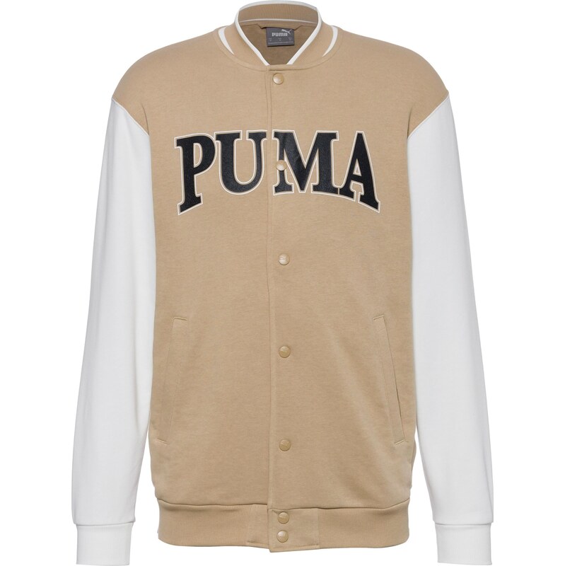 PUMA Prechodná bunda Squad svetlohnedá / čierna / biela 68159613