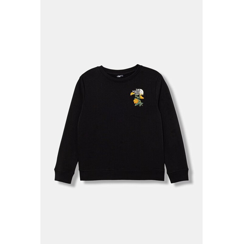Detská mikina s bavlnou The North Face G FLORA RELAXED CREW 68157811