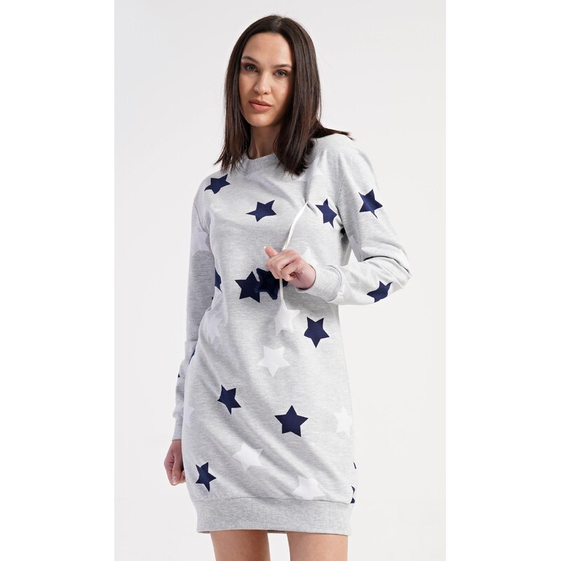 Vienetta Dámske šaty s dlhým rukávom a hviezdami 66599859