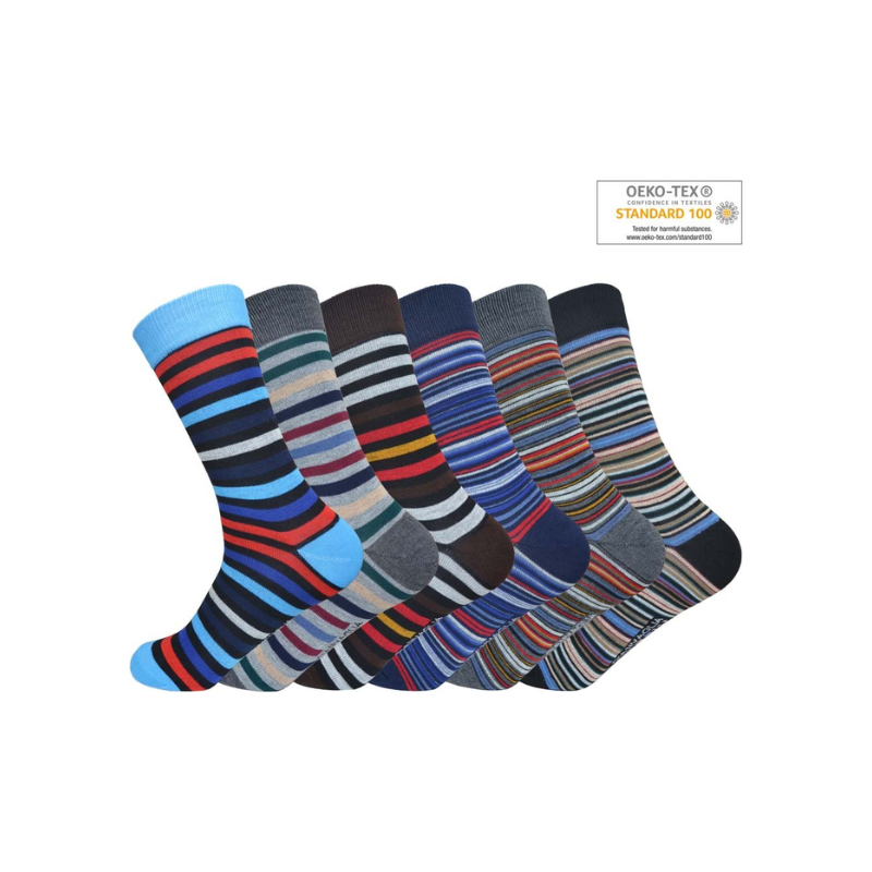 Unisex Bavlnené Pruhované Ponožky GIANVAGLIA SK-208 3 páry 68604574