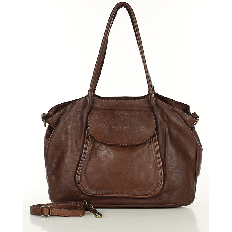 MARCO MAZZINI Kožená shopper taška | hnedá v86h 61146188