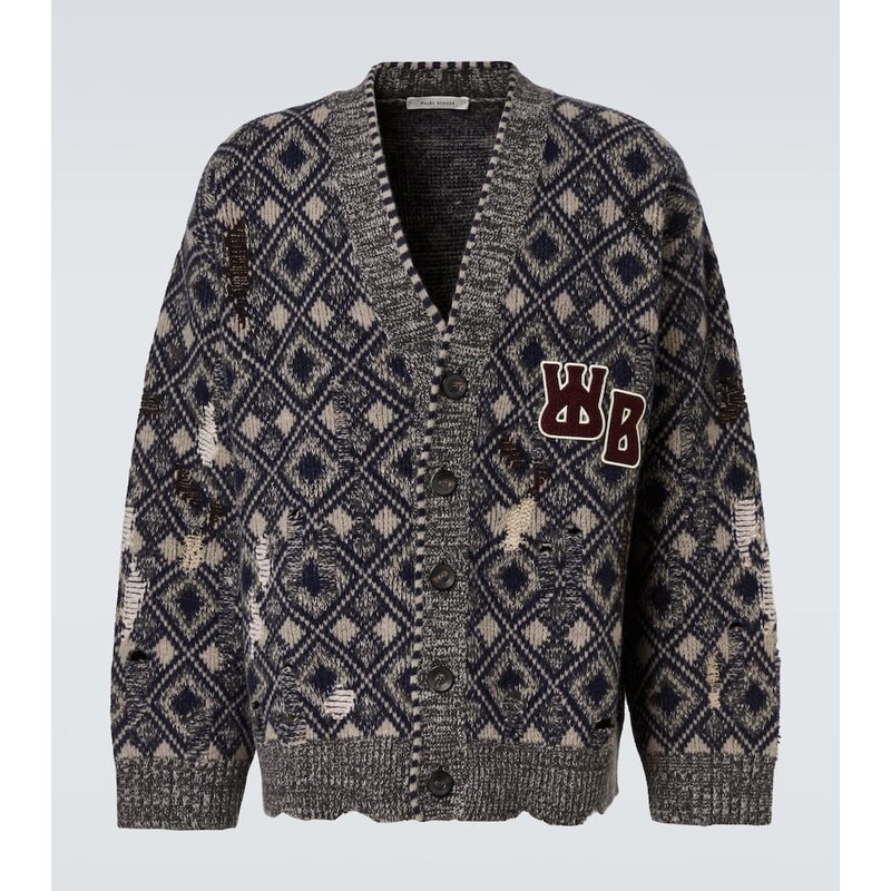 Wales Bonner Sibling oversized wool cardigan 68034428