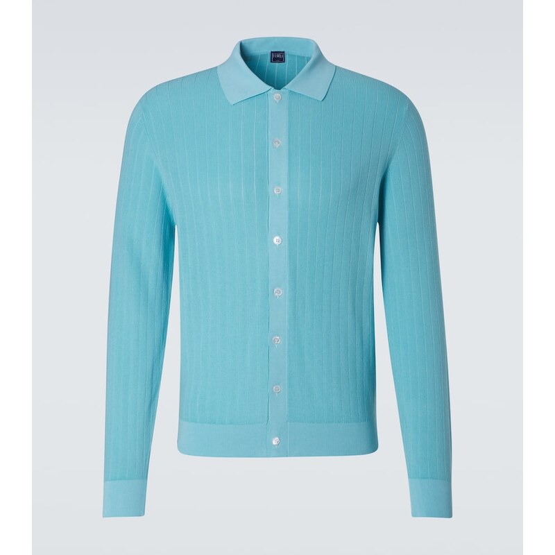 Fedeli Matheus ribbed-knit cotton cardigan 67935676