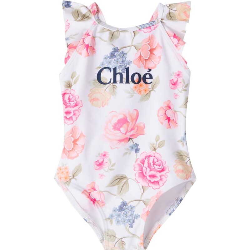 Chloe Kids ChloÃ Kids Baby logo floral swimsuit 67936228