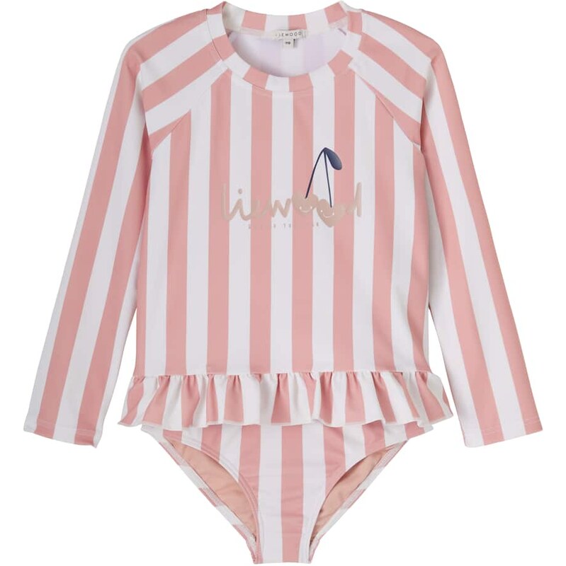 Liewood Dagny striped rashguard top and bikini bottoms set 68094013