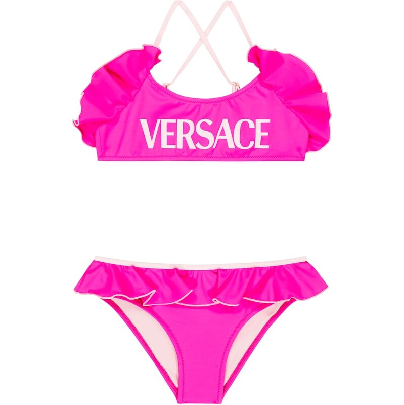 Versace Kids Logo ruffle-trimmed bikini 68282621