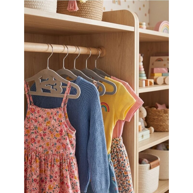 Sinsay - Detské vešiaky s číslami 123 10 pack - svetlošedá 67912289