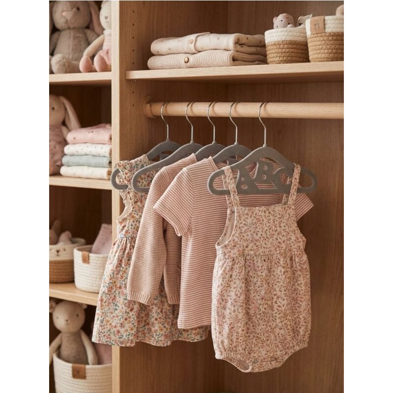 Sinsay - Detské vešiaky s nápisom ABC 10 pack - svetlošedá 67912290