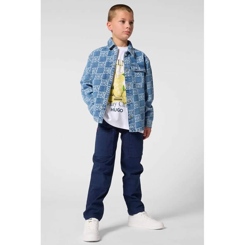 Detská riflová košeľa HUGO 67604654