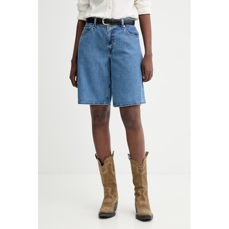 Rifľové krátke nohavice Levis BAGGY DAD JORT 67547532