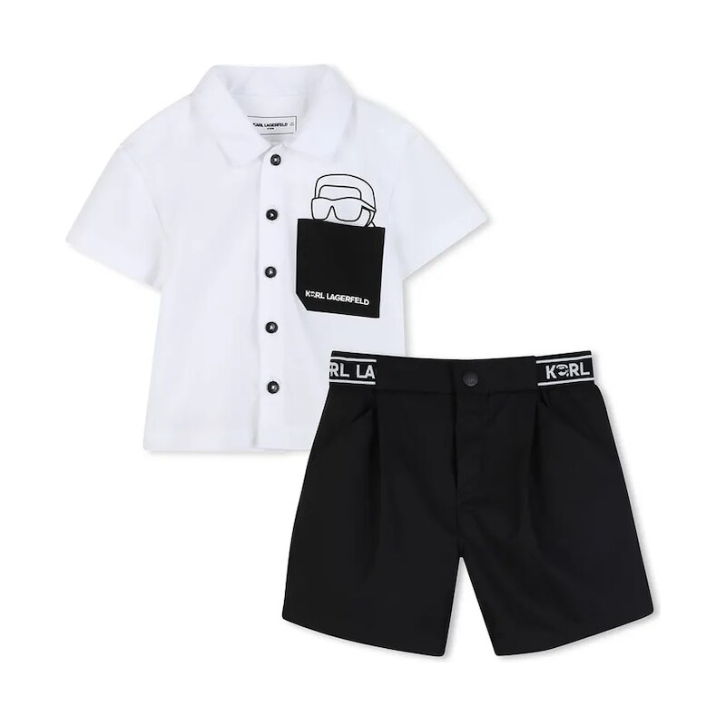 Detská bavlnená súprava Karl Lagerfeld 67615128