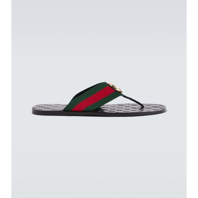 Gucci Riviera GG leather thong sandals 67956776