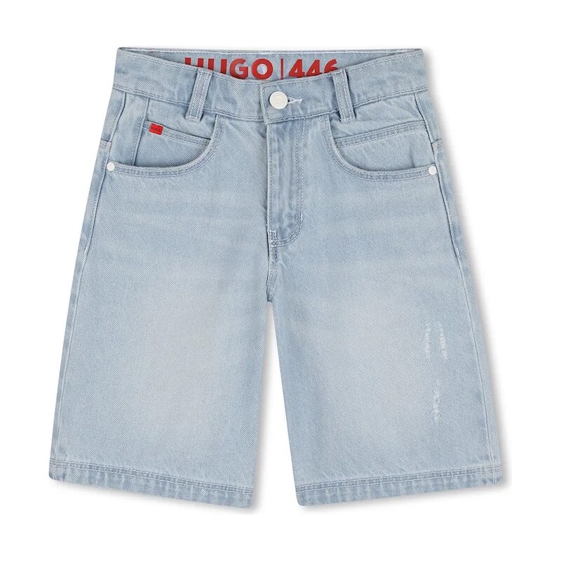 Detské rifľové krátke nohavice HUGO 67687984