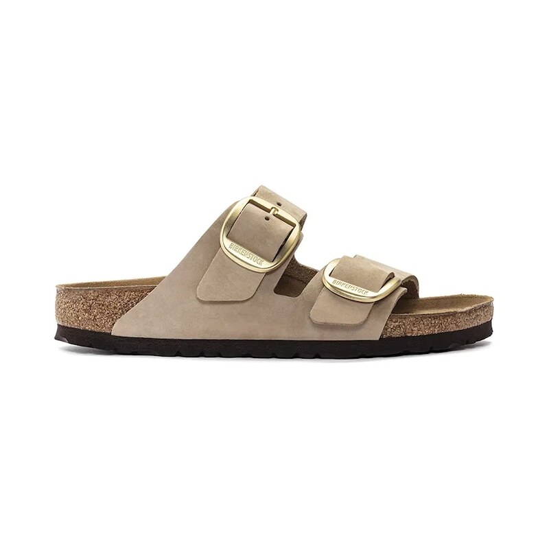 Nubukové šľapky Birkenstock Arizona Big Buckle 61802448