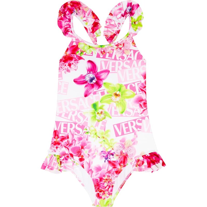 Versace Kids Logo floral swimsuit 68271235