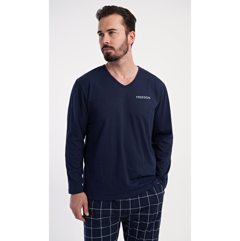 Vienetta MAN Pánske pyžamo dlhé Daniel 68161448