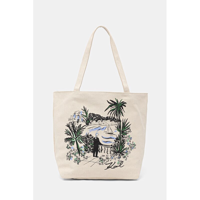 Dámska bavlnená kabelka typu shopper Karl Lagerfeld K/ESSENTIAL 67856091