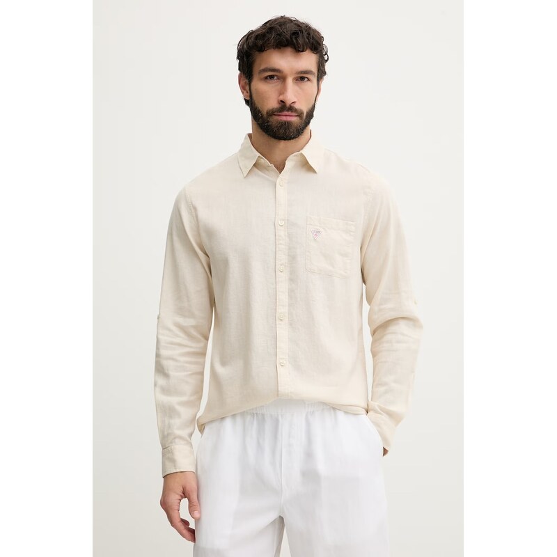 Guess košeľa pánska ľanová 67835557