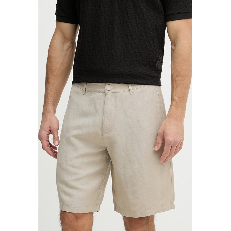 Armani Exchange šortky pánske s ľanom 67848156