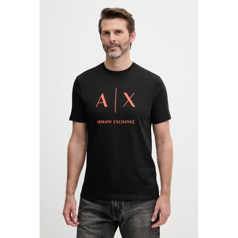 Pánske bavlnené tričko Armani Exchange 67848196