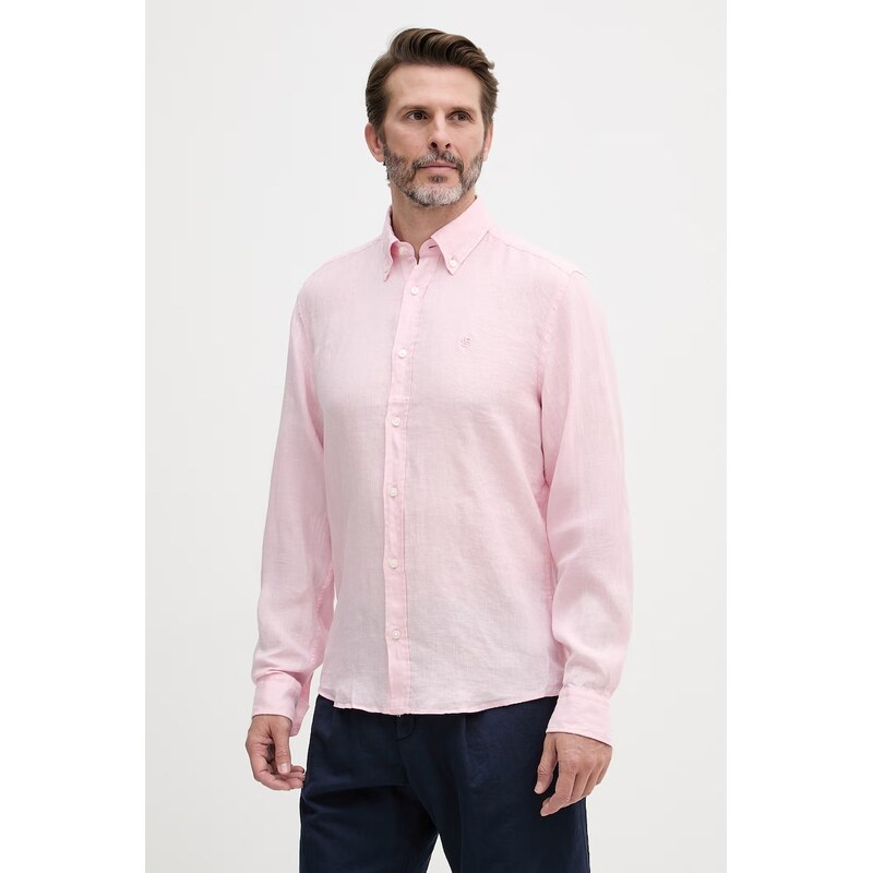 BOSS košeľa pánska ľanová LIAM 67866913