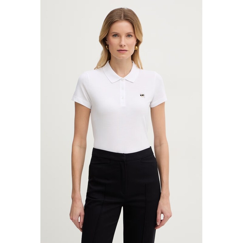 Karl Lagerfeld polo tričko dámske bavlnené IKON 67912955