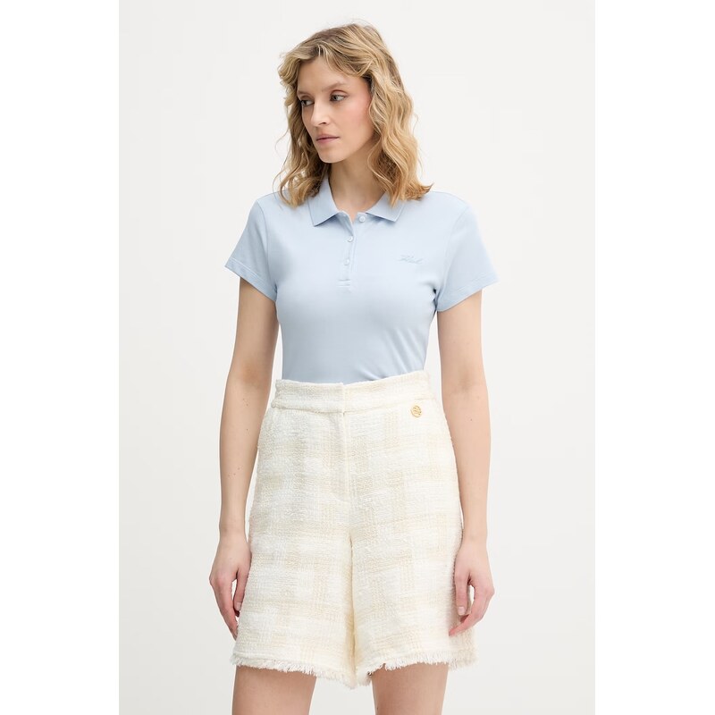 Karl Lagerfeld polo tričko dámske bavlnené s elastanom 67912949
