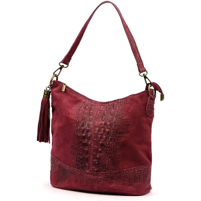 Luka Dámska kožená kabelka Linda bordo 68069680