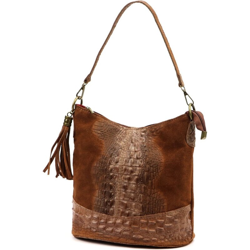 Luka Dámska kožená kabelka Linda camel 68128439