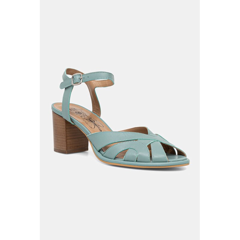 Fly London sandále na podpätku kožené MEBU450FLY 67885984