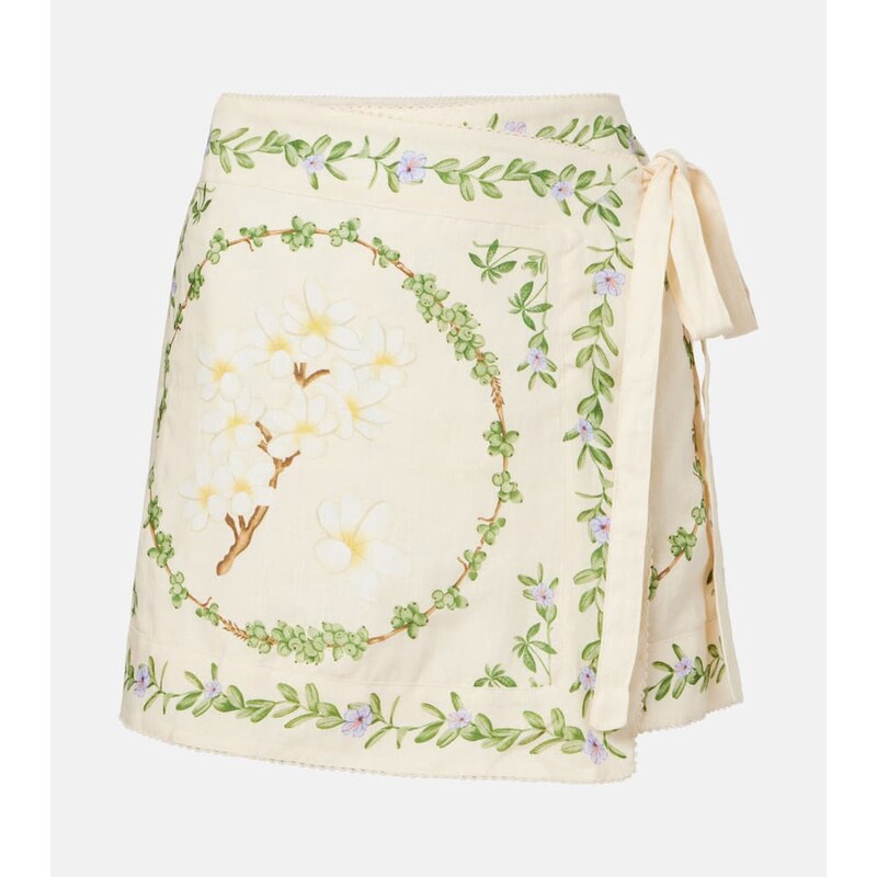 Agua by Agua Bendita Luna floral linen beach cover-up 68103856