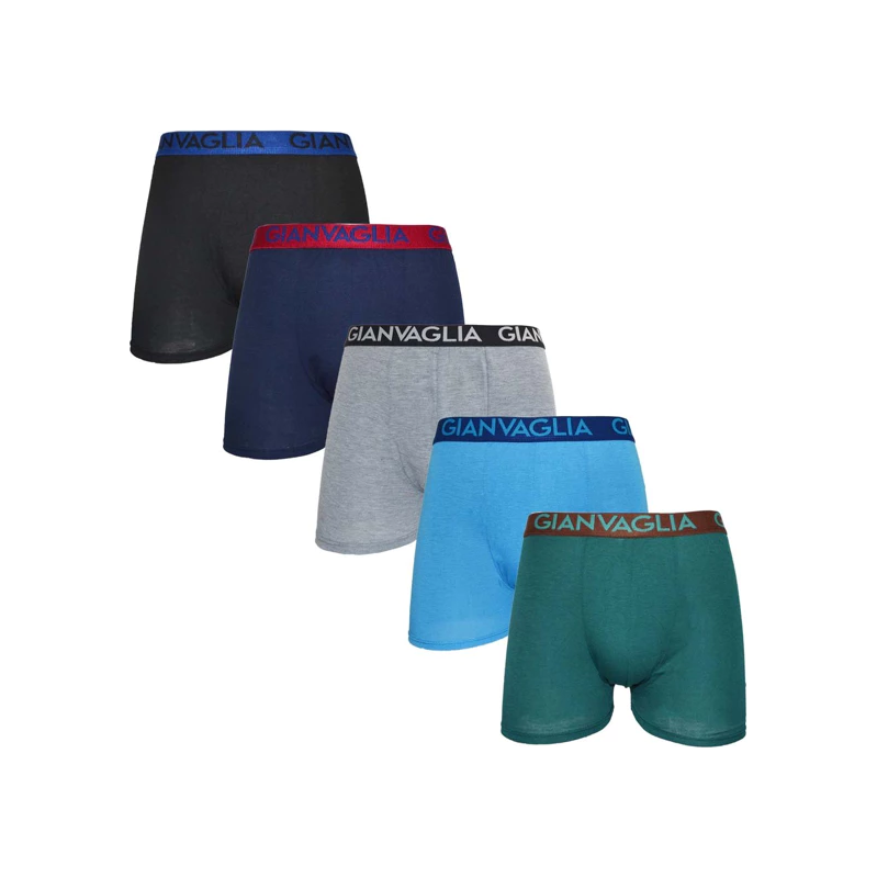 E-shop Pohodlné Pánske Bavlnené Boxerky Regular Fit GIANVAGLIA 5 ks