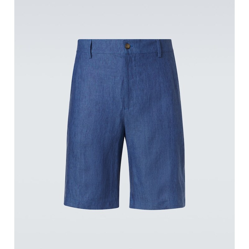 Canali Linen Bermuda shorts 67966521