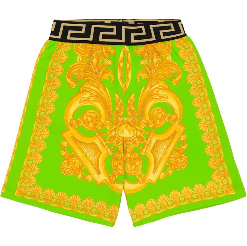 Versace Kids Barocco printed cotton shorts 68286228
