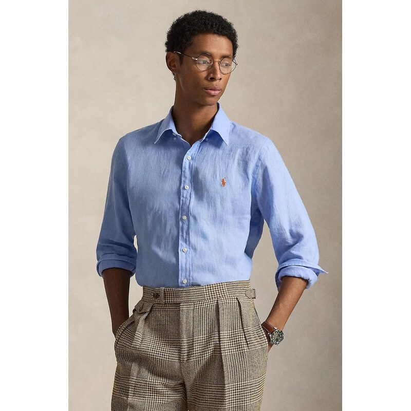 Ľanová košeľa Polo Ralph Lauren Long Sleeve Sport Shirt 67651463
