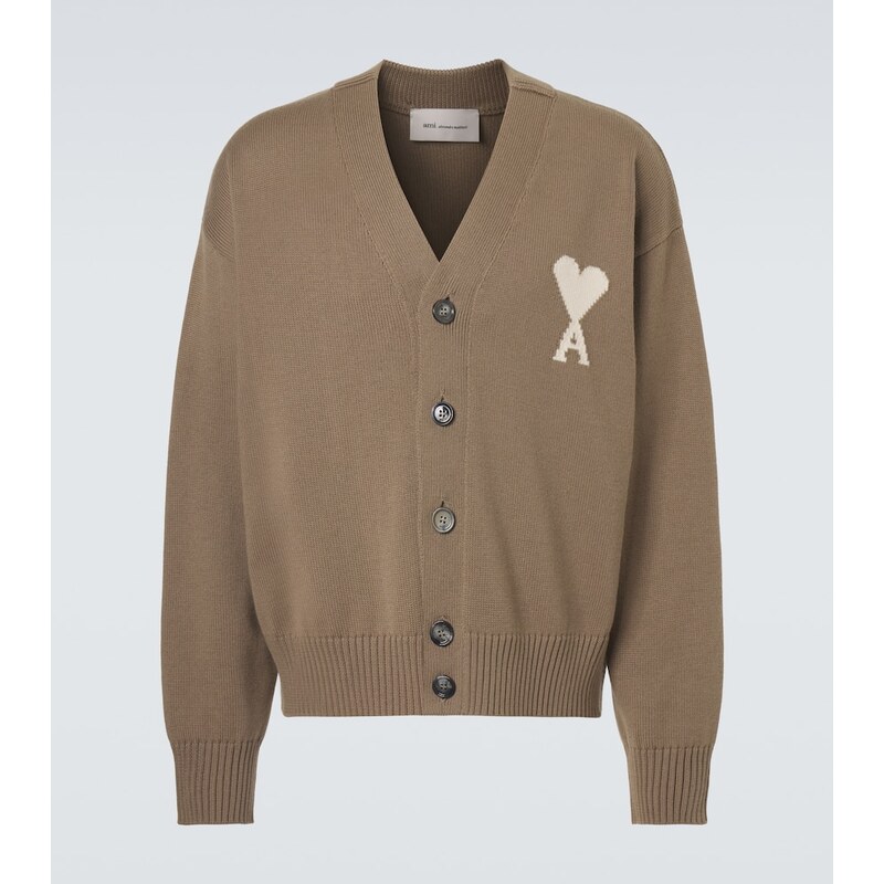 Ami Paris Ami de CÅur wool and cotton cardigan 68200703