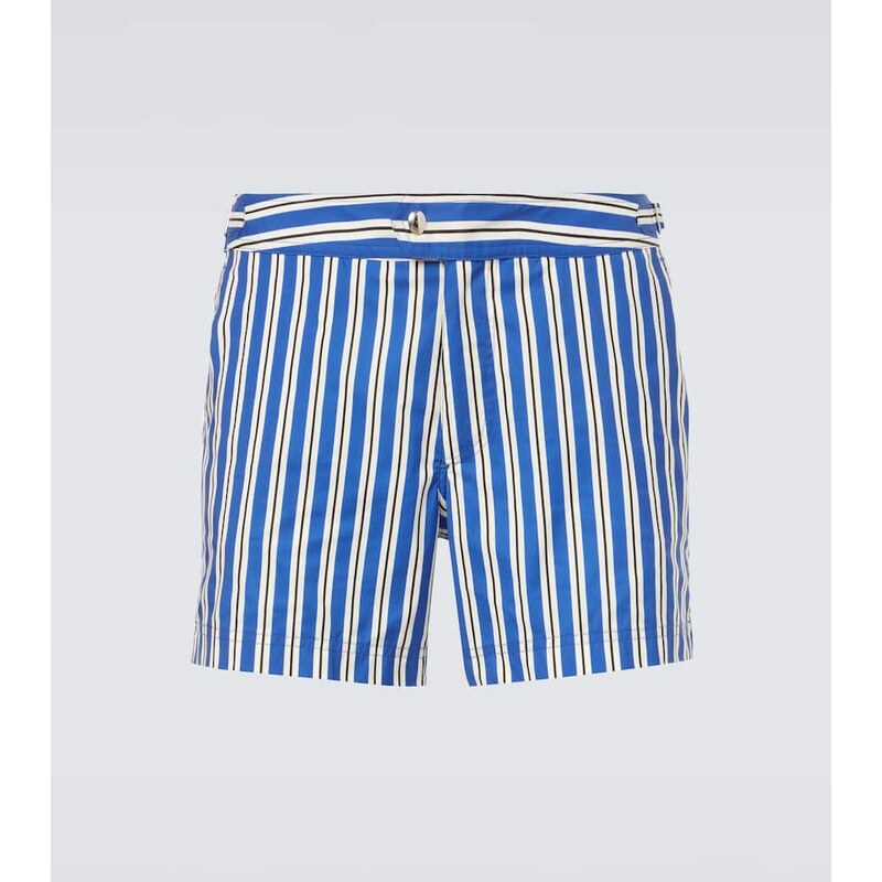 Tom Ford Striped poplin swim trunks 68142370