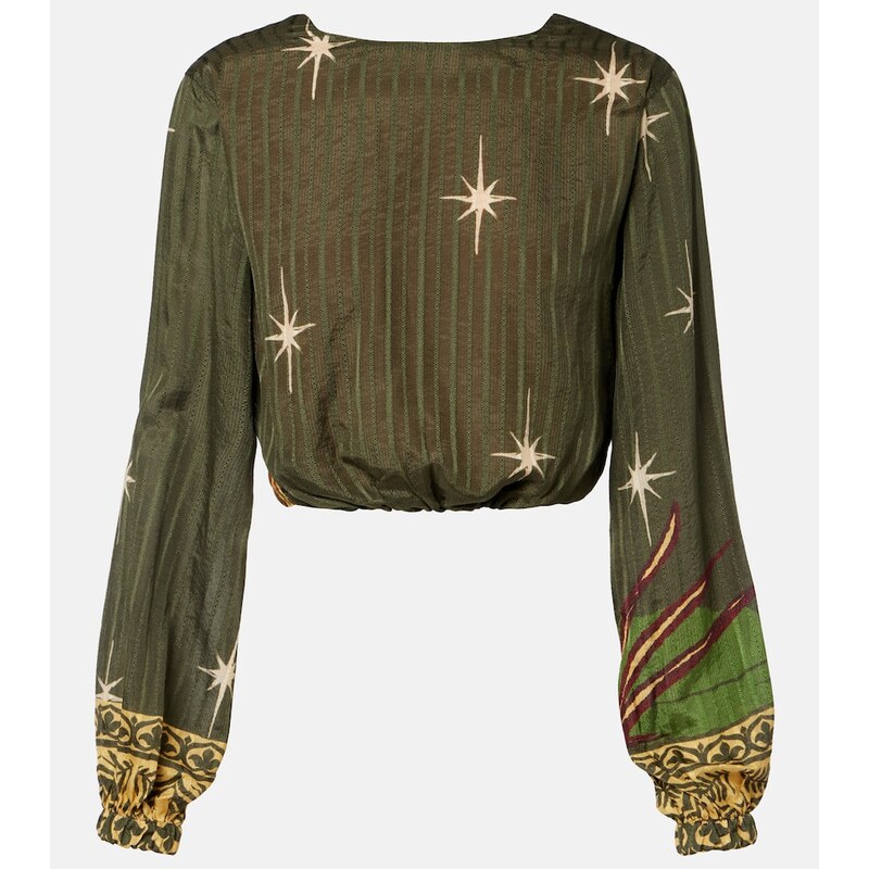 Johanna Ortiz Printed silk and cotton jacquard blouse 68142459