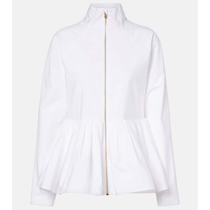 Alaia AlaÃ¯a Peplum cotton poplin jacket 67977678