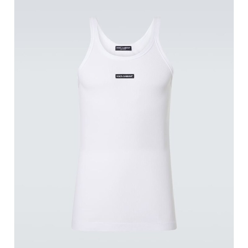 Dolce&Gabbana Ribbed-knit cotton tank top 67986911