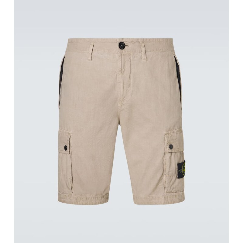 Stone Island Compass cotton canvas shorts 67987272
