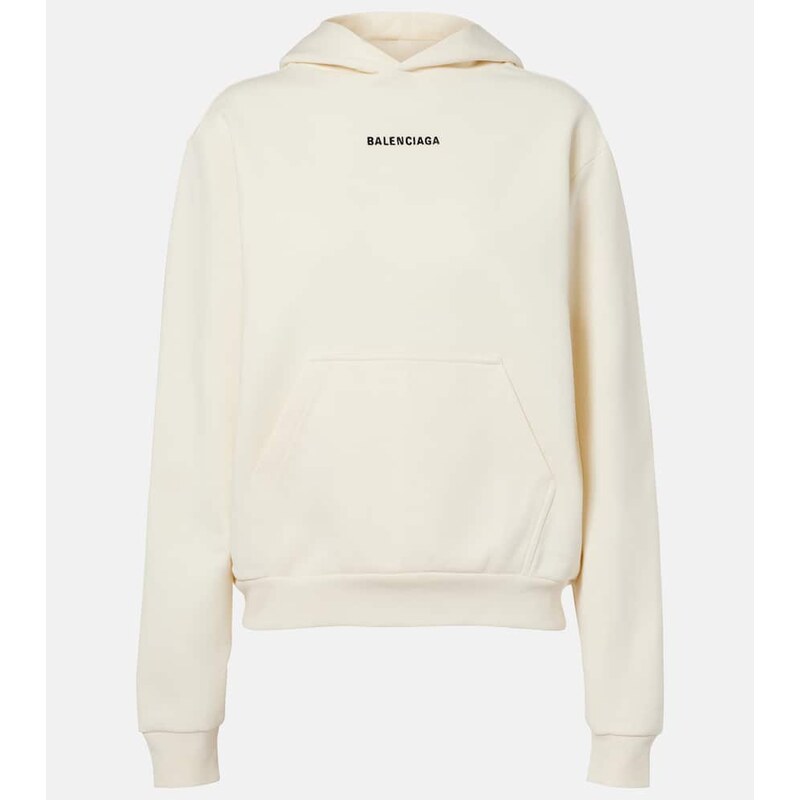 Balenciaga Logo cotton fleece hoodie 67987682