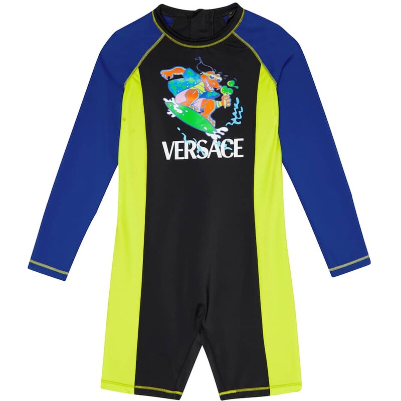 Versace Kids Printed rashguard swimsuit 68203158