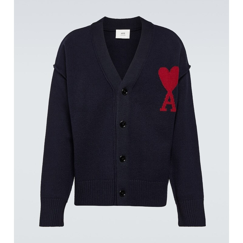 Ami Paris Ami De CÅur virgin wool cardigan 68288940