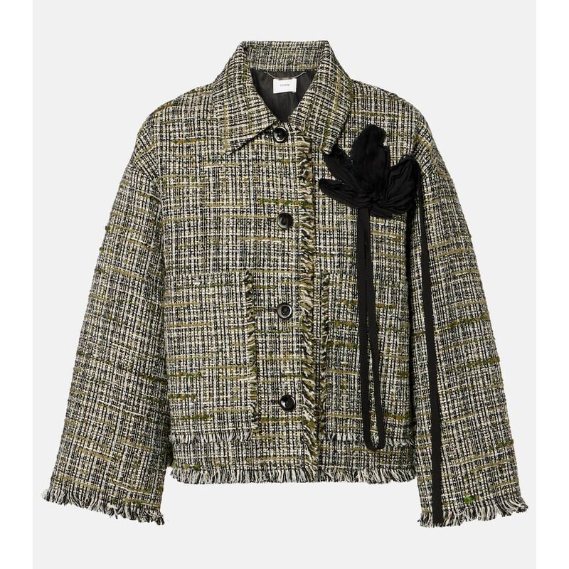 Erdem Floral-appliquÃ tweed jacket 68289427