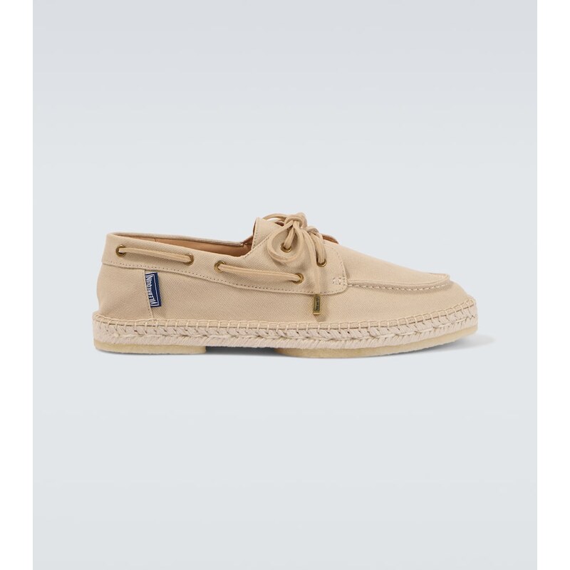 Vilebrequin Suede-trimmed canvas espadrilles 67998023