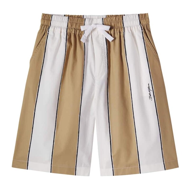 Dolce&Gabbana Kids Striped cotton shorts 68007592