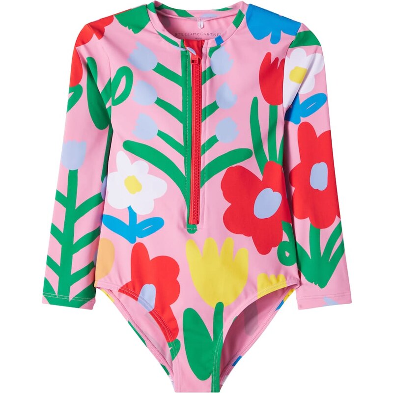 Stella McCartney Kids Floral rashguard swimsuit 68119585