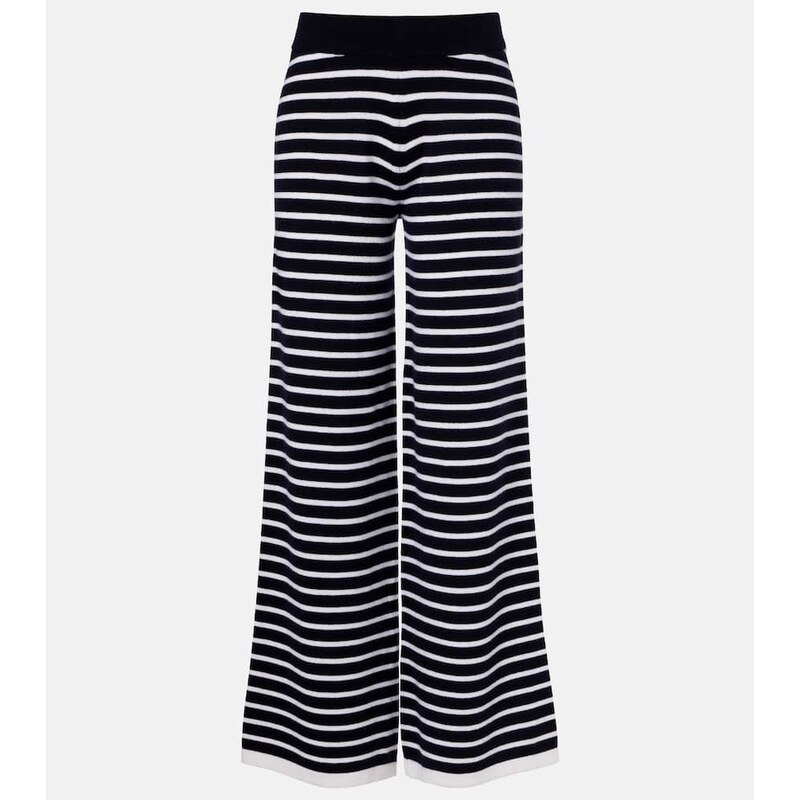 Jardin des Orangers Striped cashmere wide-leg pants 68008241