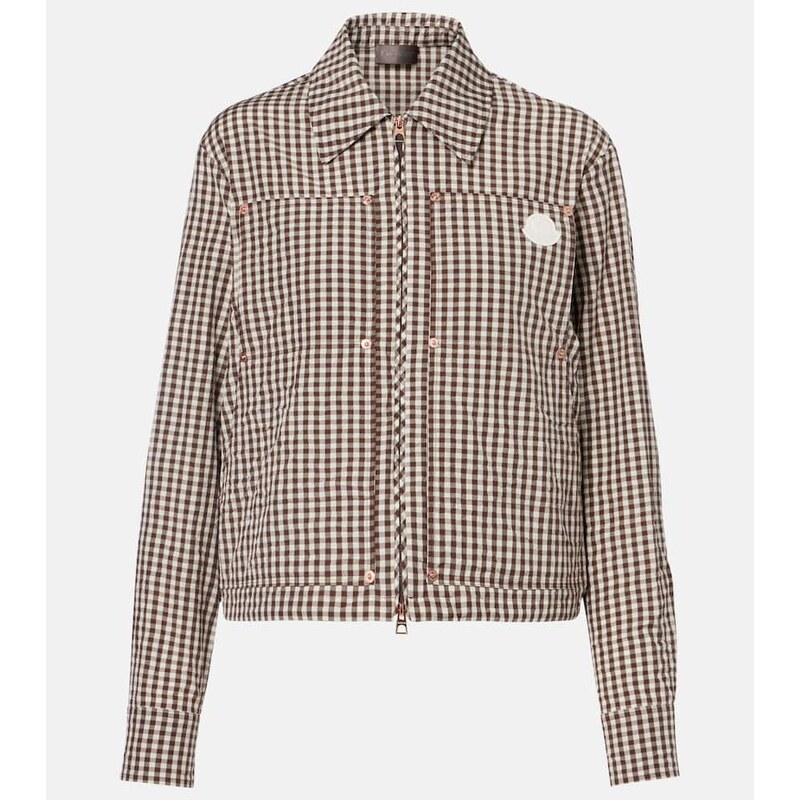 Moncler Checked cotton-blend jacket 68017922